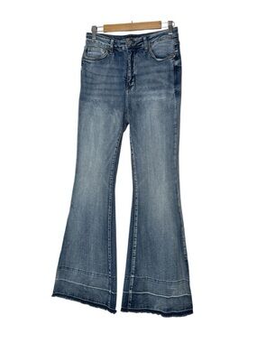 Judy Blue Vintage Wash Flare Jeans in Blue